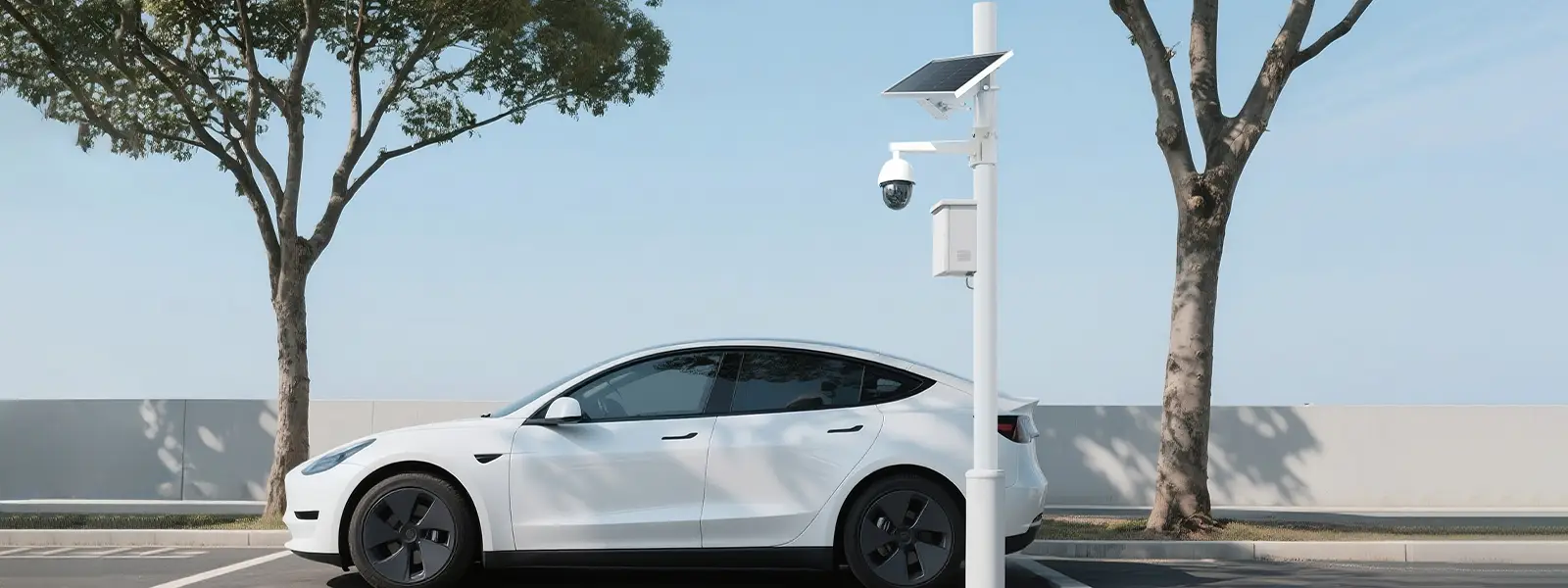Estacionamiento iluminado con energía solar NOVAQ